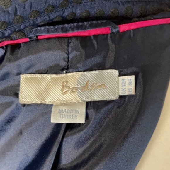 Boden Lombard Jacket | Navy | Size 8 - Picture 6 of 8